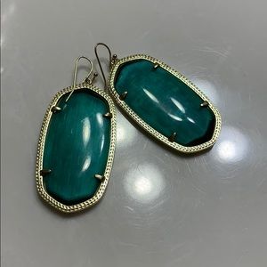 Kendra Scott Danielle gold/green earrings